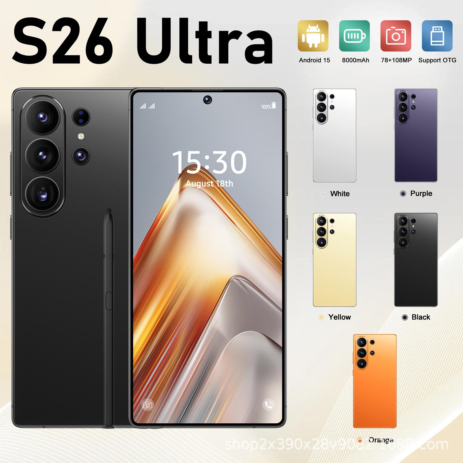 s26 ultra cross-border smartphone global universal version true 4G Android 16+1TB foreign trade smartphone