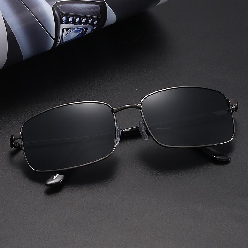 2023 summer color changing polarized sunglasses men's driving night vision glasses black metal sunglasses wholesale manufacturers