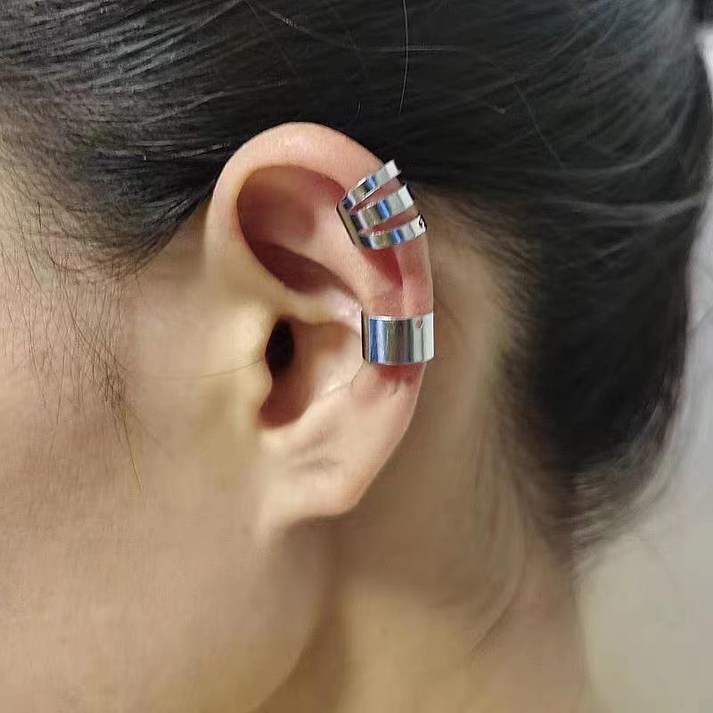 Trendy Stainless Steel C-Shaped Ear Clips, Simple Earrings, Japanese and Korean Fashionable Ear Bone Clips for Men and Women, Accessories, Small Heads Wholesale