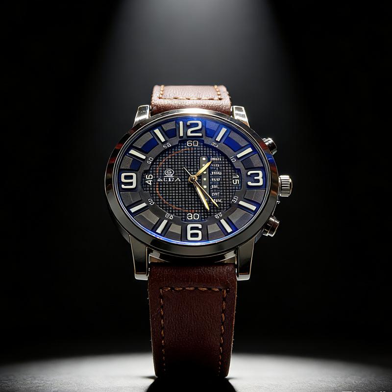 Cross-Border Popular Men's Watch, Niche Forest-Style High-Appearance Student Watch, Men's Personalized Casual Leather Strap Quartz Watch