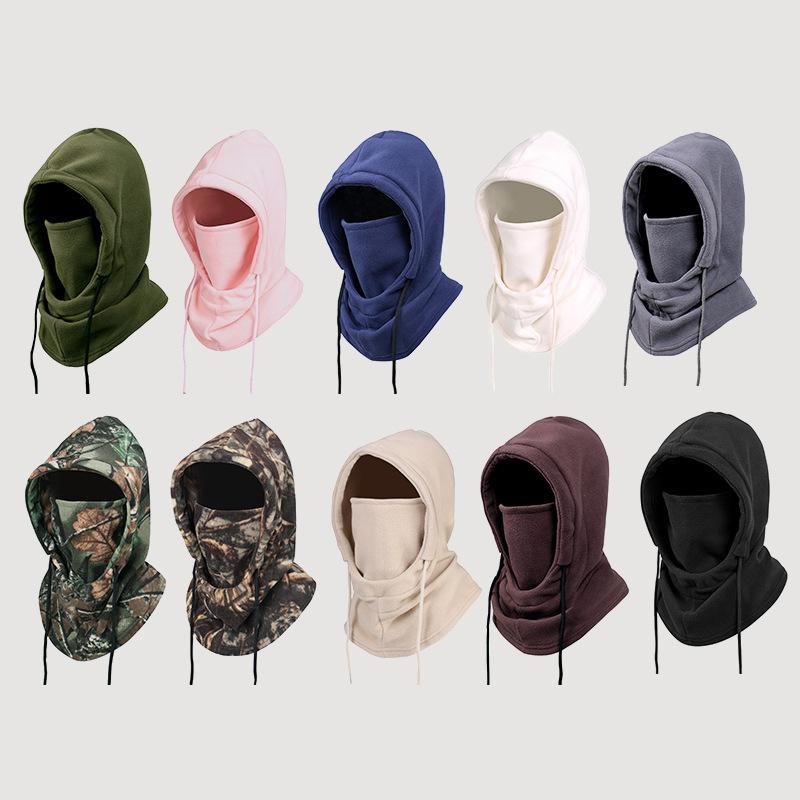 Winter Warm Hat for Men, Face Mask, Neck Scarf, Windproof and Cold-Proof All-In-One Fleece Hood, Cycling and Skiing Hood
