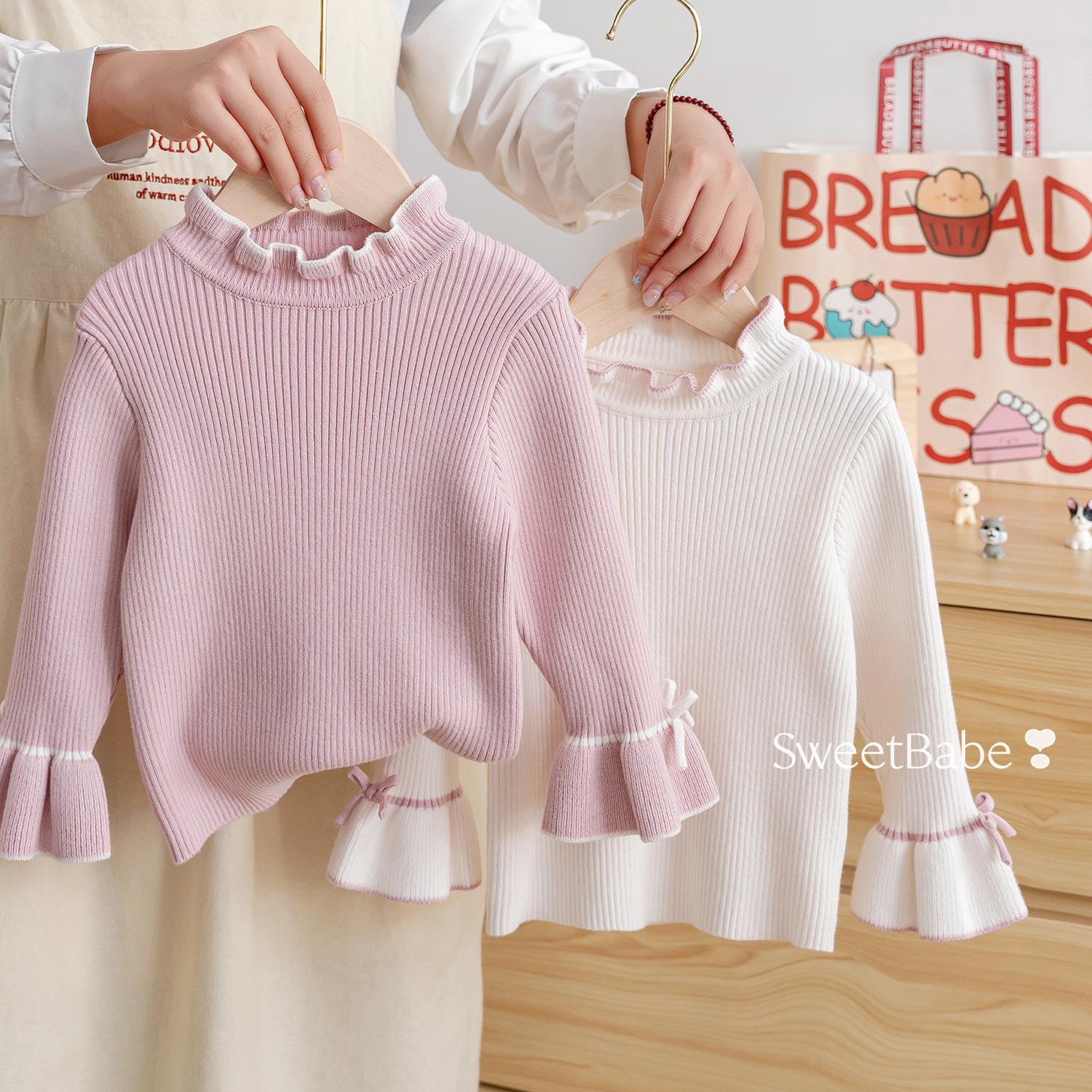 Girls' Autumn and Winter Half-Turtleneck Sweater 2026 New Winter Style Pullover Knitwear for Baby Girls, Stylish Children's Base Layer Top