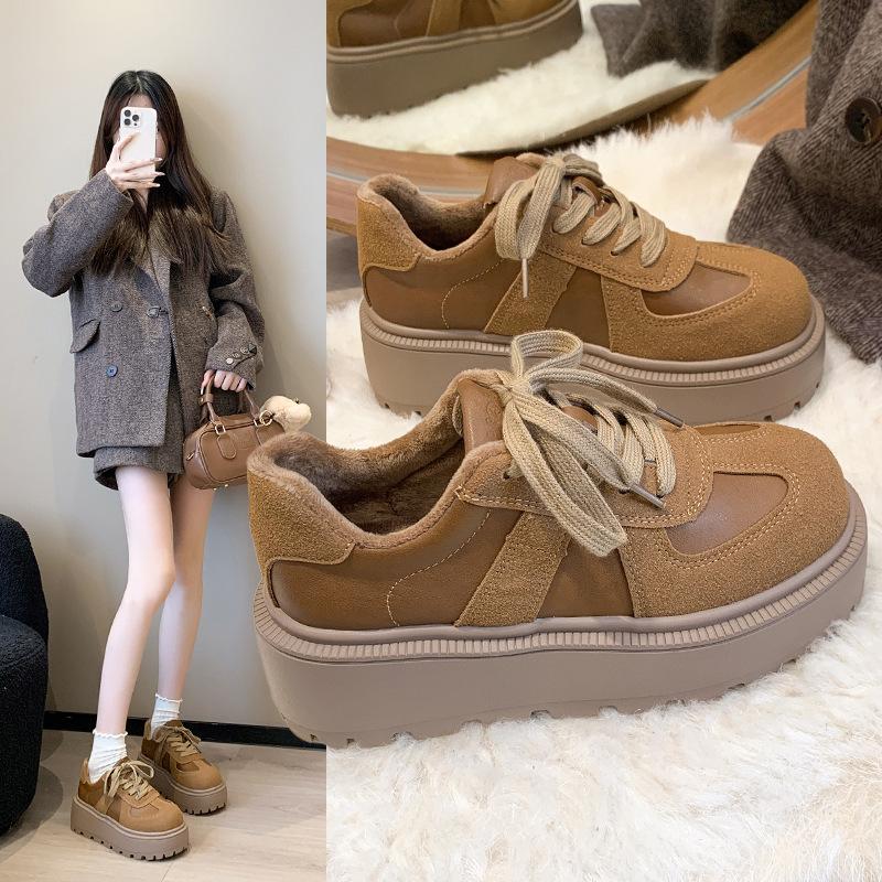 Platform Thick-Soled Moral Training Shoes for Women, Lightweight Low-Cut Sneakers for Small People, 2025 Autum New Versatile Height-Increasing Women's Shoes