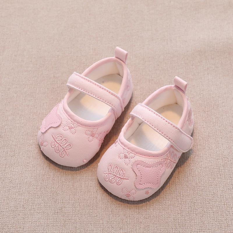 Autumn New Baby Class a Cotton Butterfly Embroidered Princess Shoes Korean Style Baby Girl Toddler Shoes Spot Wholesale