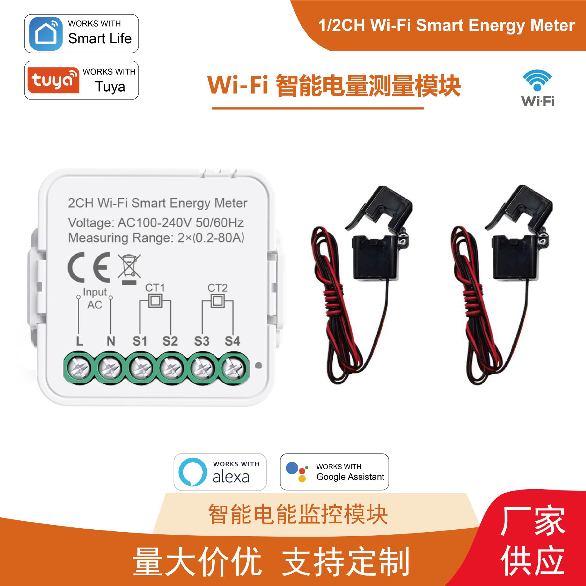 Tuya Graffiti Wifi Smart Home Smart Meter Switch Smart Switch Household Meter Power Monitoring