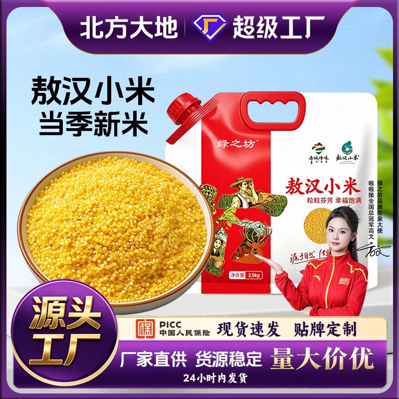New Seasonal Rice: Authentic Chifeng Aohan Yellow Millet, Farm-Produced Whole Grains and Cereals, Main Food for Porridge, Wholesale and Customized Rice