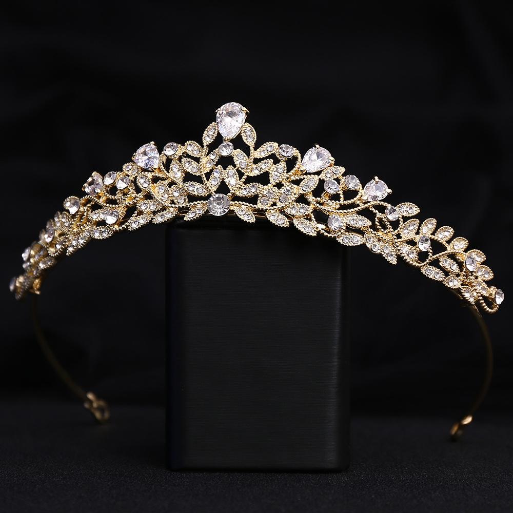 Bridal Jewelry AAA Zircon Crown Headband Hot-Selling Wedding Hair Accessories Wedding Dress Accessories Directly Supplied by Manufacturer Wholesale