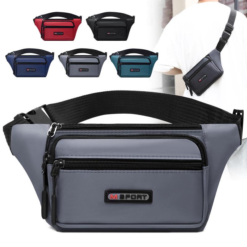 Mobile Phone Waist Bag for Men, Outdoor Commuting Portable Fashion Chest Bag, Thickened and Wear-Resistant Wallet, Multi-Functional Sports Shoulder Bag