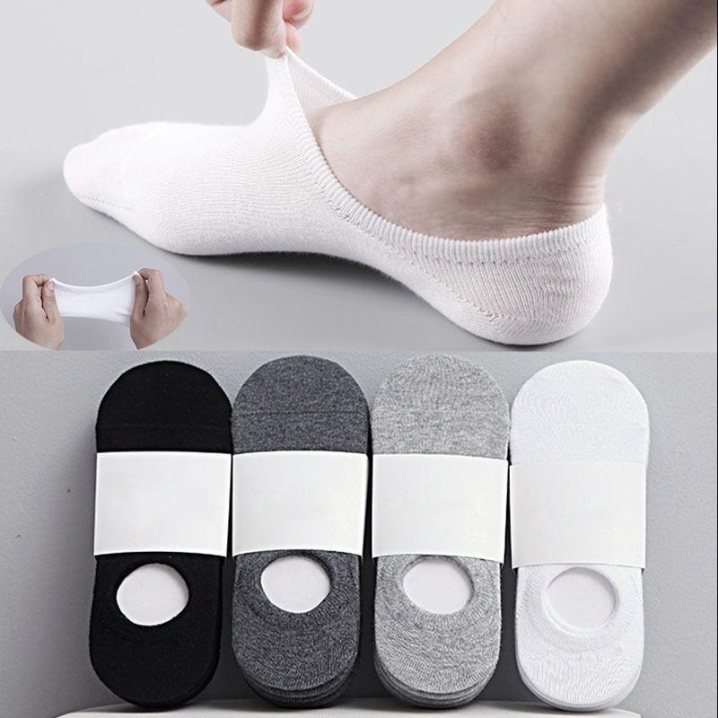 Men's Sweat-Absorbing Disposable Summer Thin Socks Wholesale, Unisex Black, White, Gray Solid Color Low-Cut Boat Socks for Women