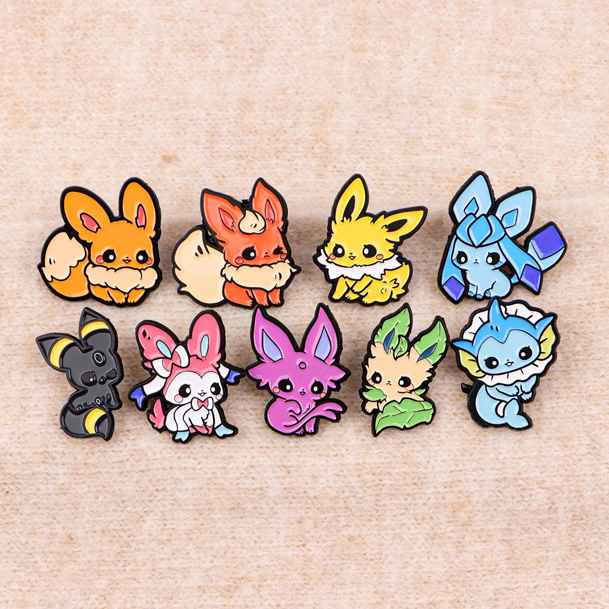 Pokemon Brooch Cartoon Metal Badge Creative Pokemon Accessories Medal Brooch Elf Pocket Accessories