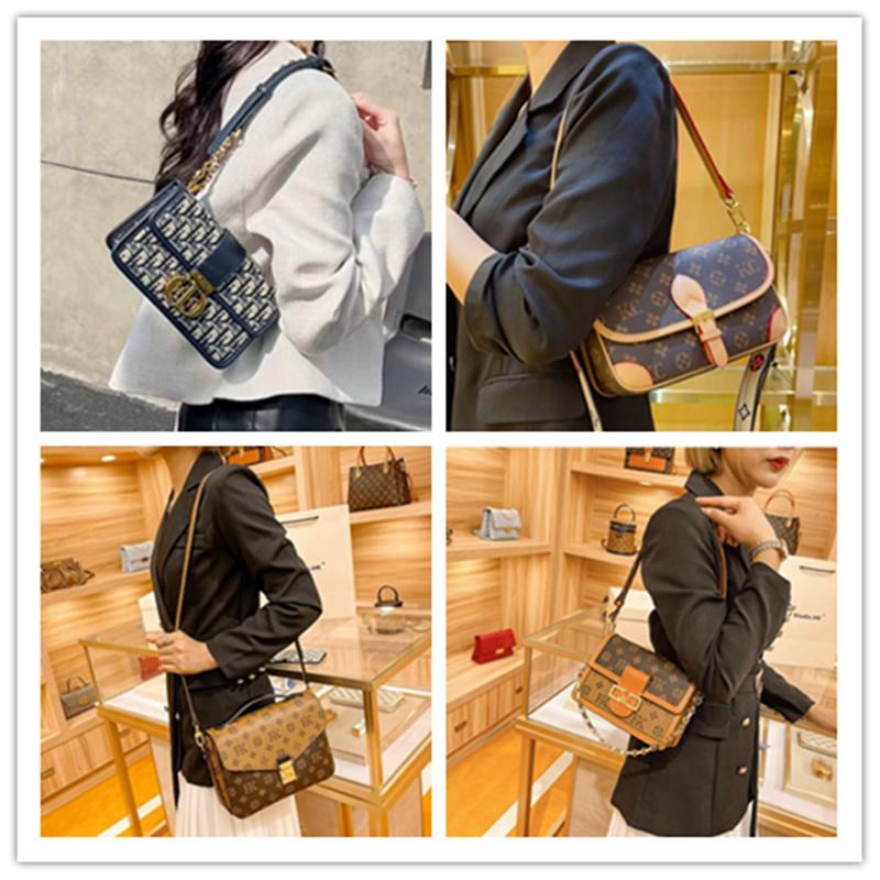 26 Genuine Leather Chip Cross-Border Hot-Selling Montaigne Bag, Messenger Bag, Croissant Bag, Underarm Bag, Mahjong Bag, Baguette Bag, Chain Bag