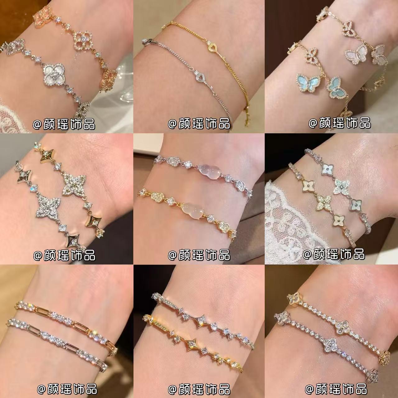 Copper material, high-quality, lightweight luxury bracelet, a popular and trendy item on Douyin and Xiaohongshu, exquisite and fashionable, adjustable bracelet suitable for students