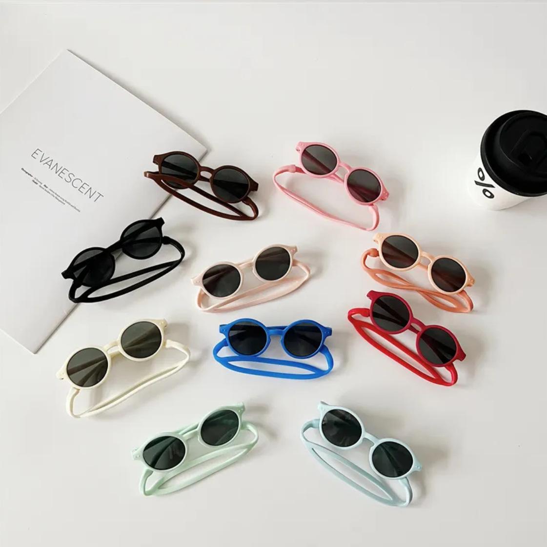New baby sunglasses small month old baby sunglasses silicone polarized glasses sunshade UV protection does not hurt the eyes