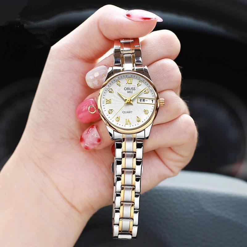 Watch Women's Official genuine goods Brand Women's Watch Waterproof Simple Elegant Quartz Watch Women's Watch Internet Celebrity Watch for Women