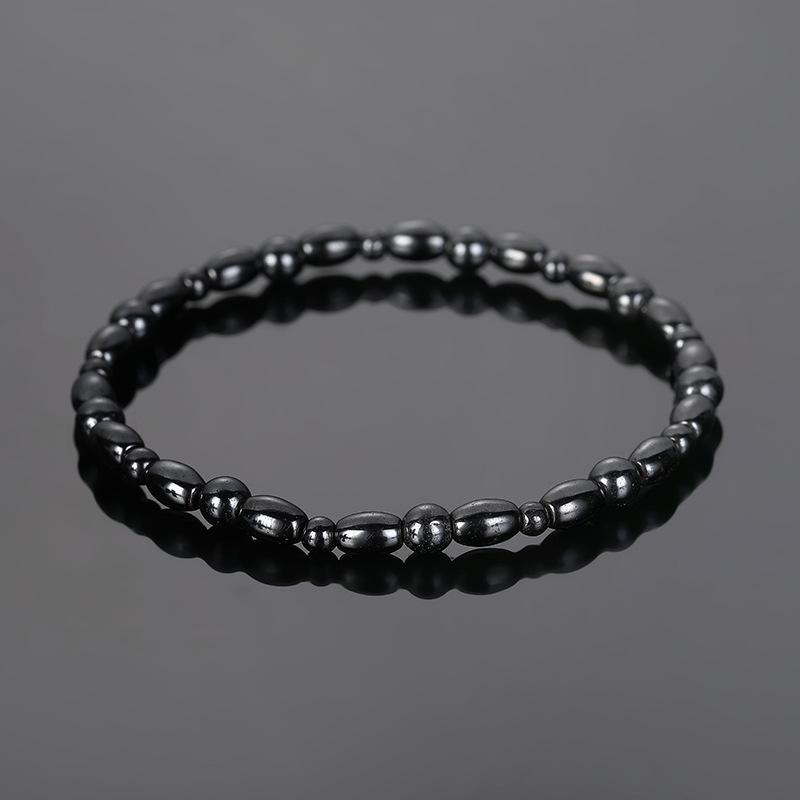 European and American Hot Style Black Geometric Round Bead Anklet Cross-Border Wish Rice Bead Clip Size Round Bead Anklet Foot Jewelry