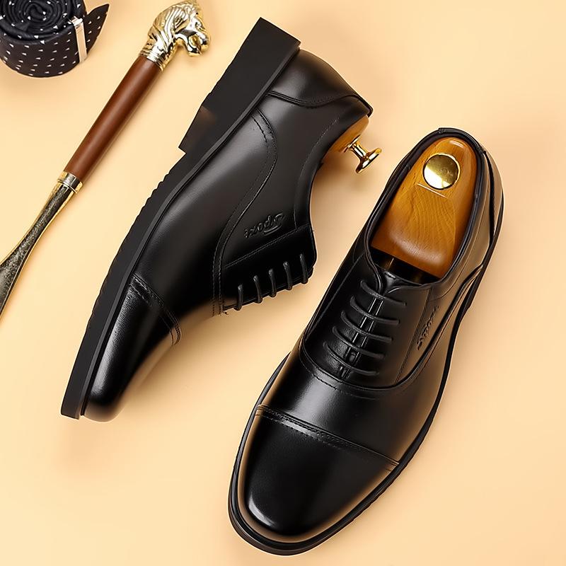 Civil Servant Commuting Interview Wedding Groom Shoes Summer Leather Shoes Formal Dress Shoes Rubber Men's Business Leather Shoes