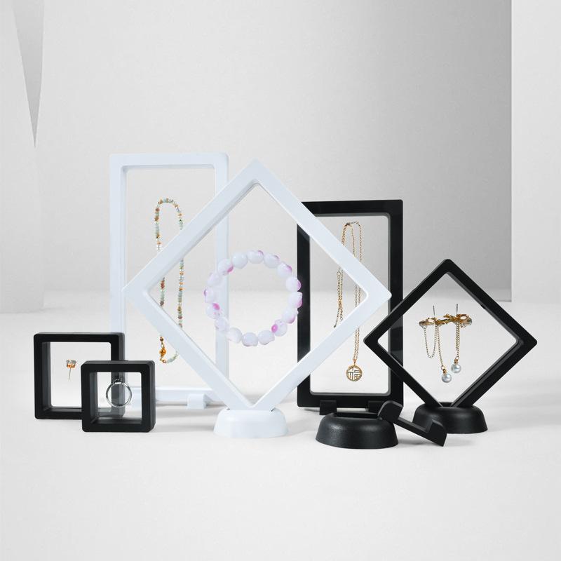 Suspension film wholesale jewelry packaging box PE film transparent box dustproof storage ring display film box
