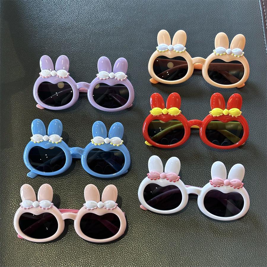 2026 Little Rabbit Children's Cartoon Sunglasses with Bowknot and Rabbit Ears, Baby Sunglasses with Uv Protection, Cute Glasses