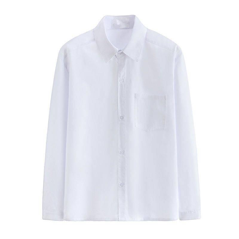 White Shirt Versatile for Men, Dk Academy Style, Loose Fit, Large Size Student Class Uniform Shirt, Japanese Style Student Class Uniform Manufacturer