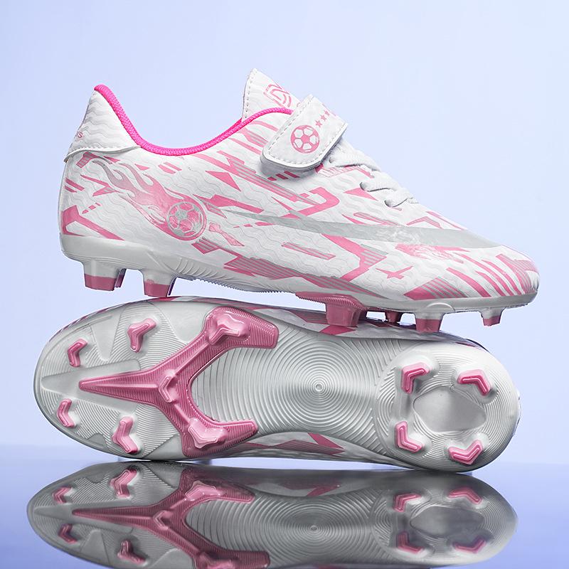 Children's New Football Shoes with Broken Spikes, Long Spikes, Broken Spikes, Rotating Buckle, Grass Student Competition Football Shoes, Small Size Football Shoes