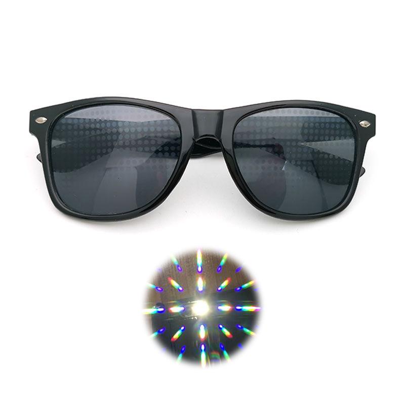 Cross-border shaking sound explosion selling rice nails fireworks glasses diffraction love special effects optical glasses dance light show sunglasses spot