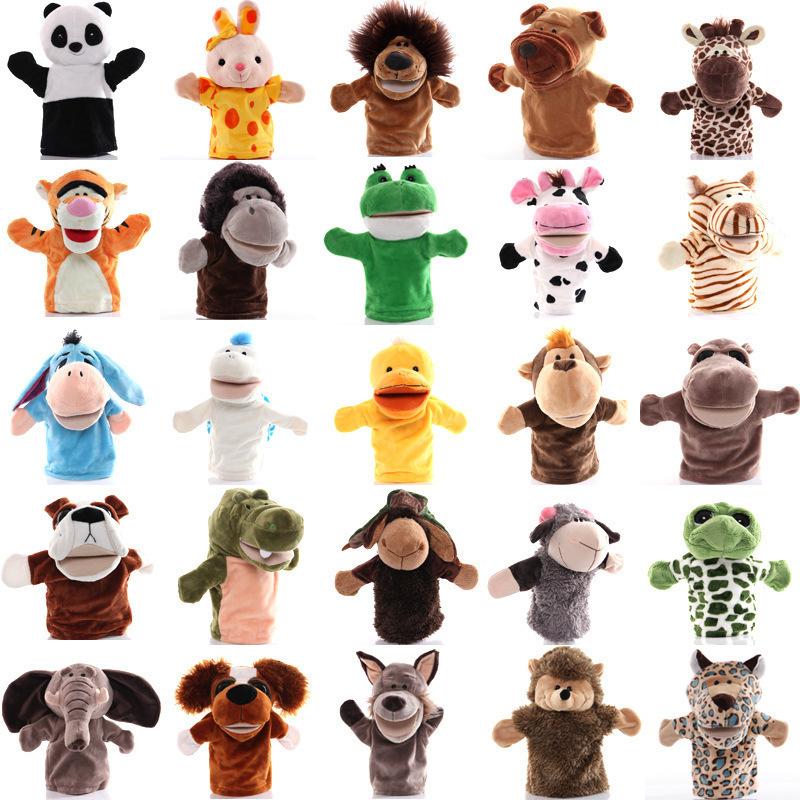 Wholesale Plush Toy Hand Puppets, Cartoon Animal Hand Puppets, Dolls with Movable Mouths, Kindergarten Parent-Child Interaction Products