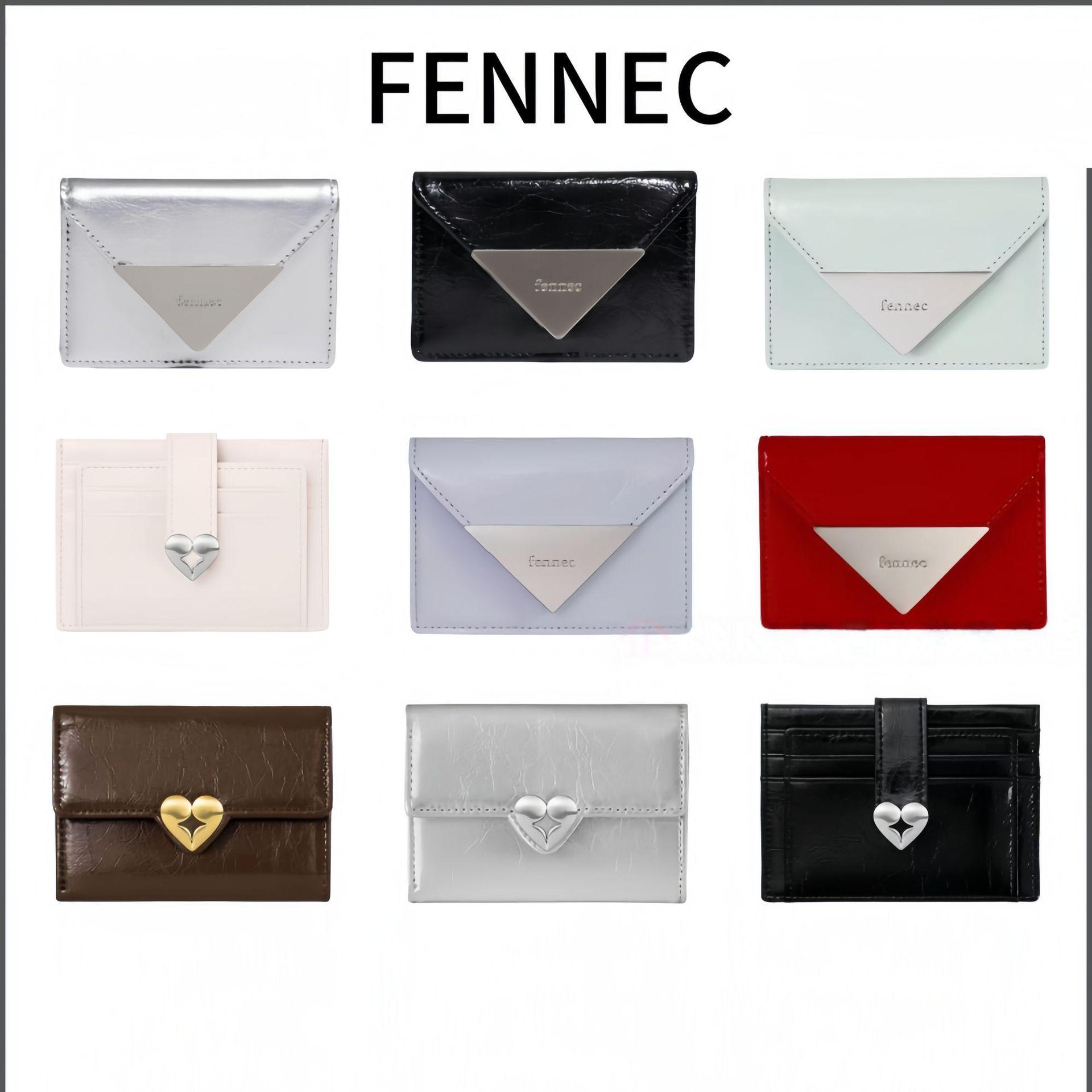 Korean Fennec triangular wallet card holder macaron FENNEC heart-shaped ID card holder