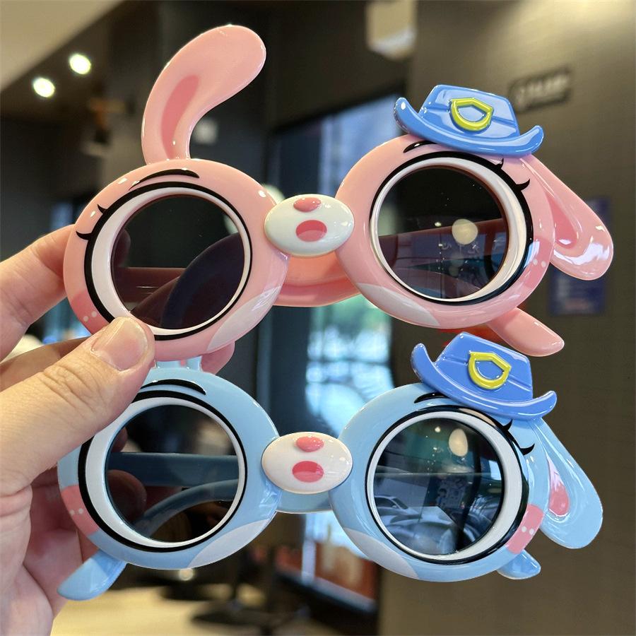 Judy Bunny Children's Cartoon Polarized Sunglasses Police Officer Baby Silicone Sunglasses Cute Girls Photo Glasses