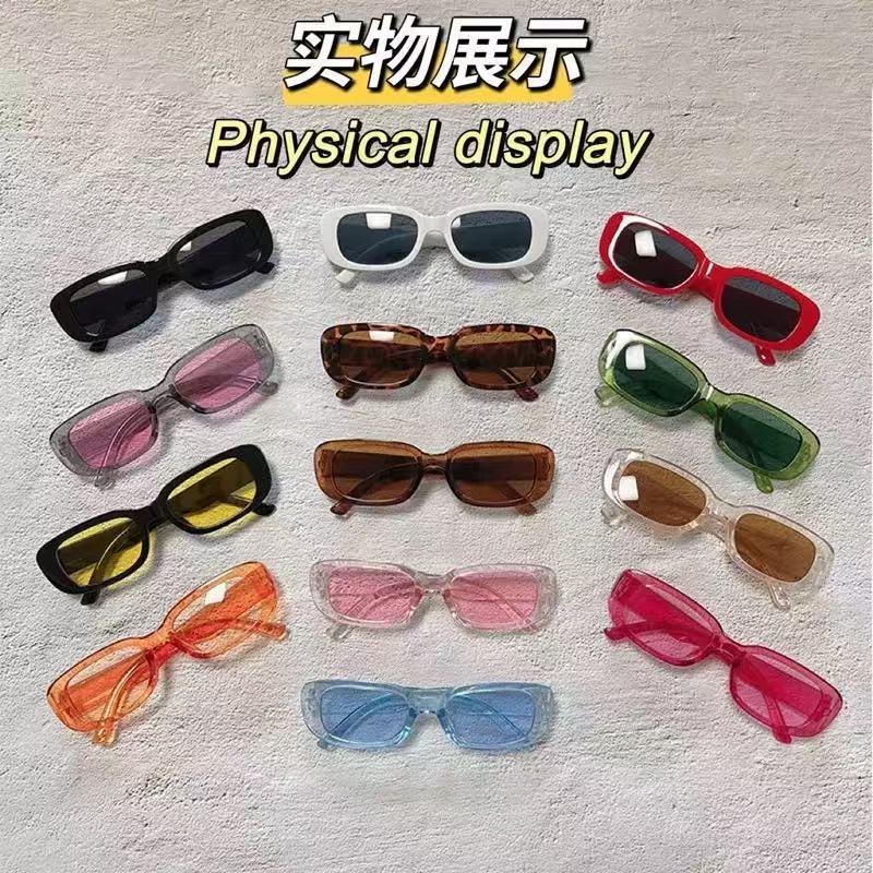 Trendy European and American Small Frame Slimming Sunglasses for Women Ins Sweet Cool Photo Shoot Decoration Sun Protection Sunshade Sunglasses