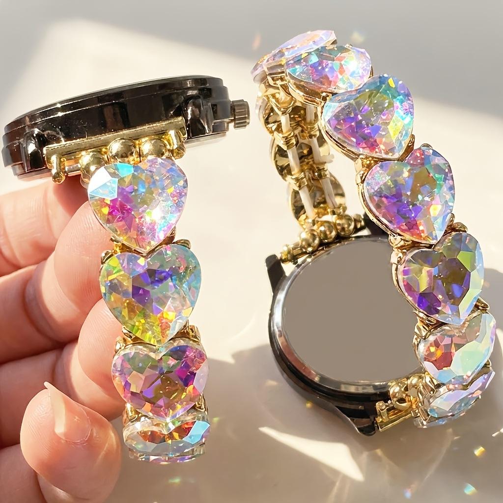 Luxurious Crystal Sparkling Heart Diamond Smart Watch Band Suitable for Apple Watch 38-49mm Samsung 20/22mm