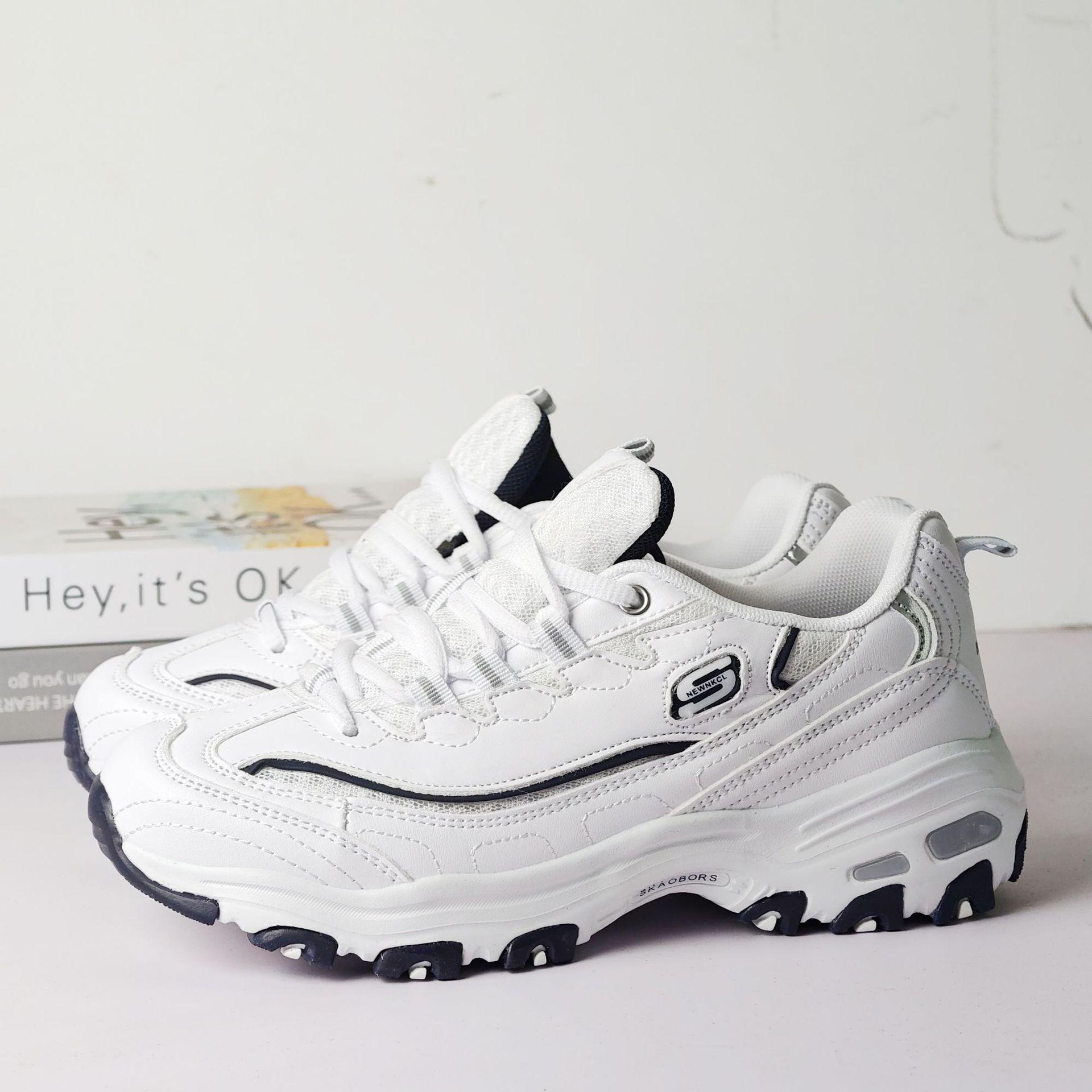 2026 Spring New Women's Shoes Mesh Women's Thick-Soled Cushioning Dad Shoes Casual Sports Shoes Retro Panda Shoes