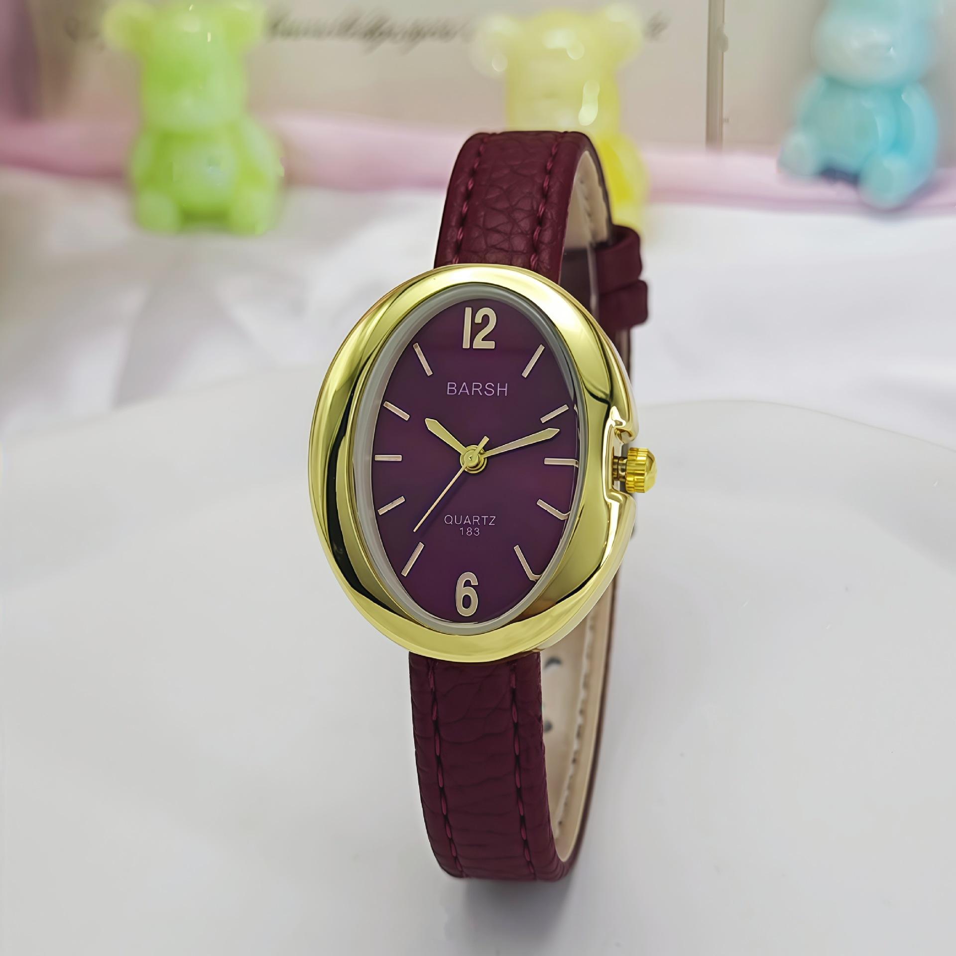 Oval New Women's Watch, Exquisite and Versatile Women's Watch, Quartz Pigeon Egg-Shaped Student Niche High-End Quartz Watch