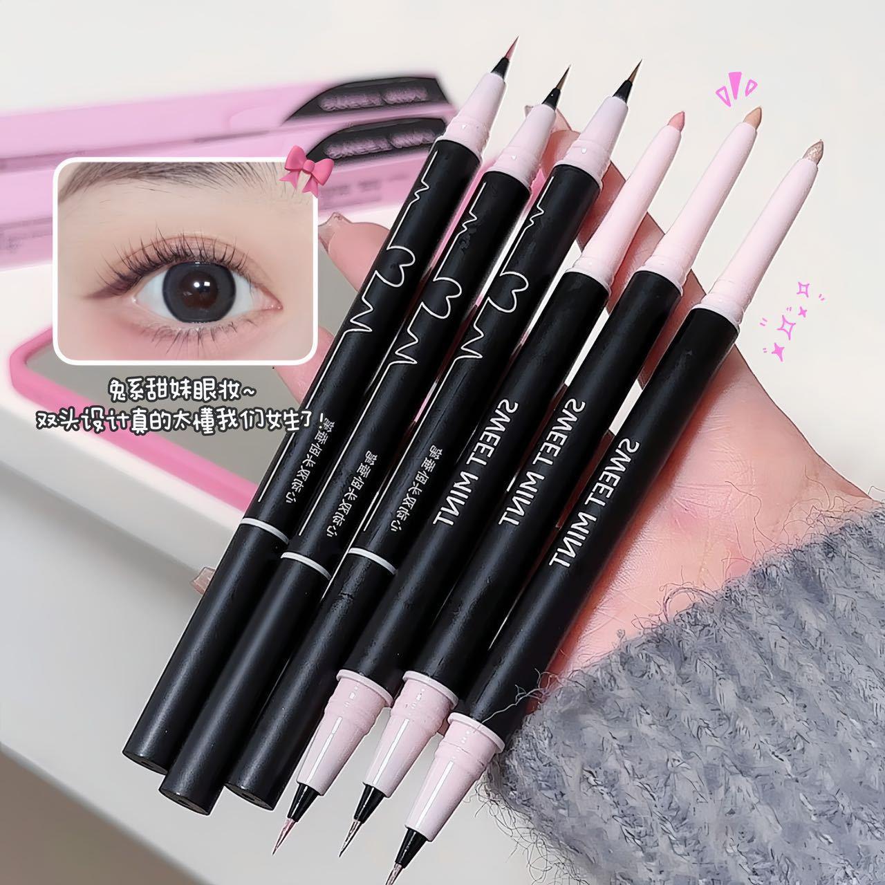 SWEET MINT Heart-moving Double-head Sleeping Silkworm Pen Highlight Brightening Dual-purpose Eyeliner Pen Outline Down to Shadow Sleeping Silkworm Pen
