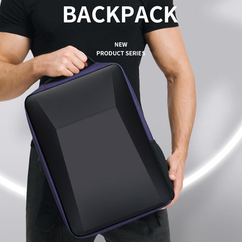 Cross-border Men's Backpack Light Business EVA Hard Shell Backpack 15.6 Inch Stereo Multifunctional Commuter Computer Schoolbag