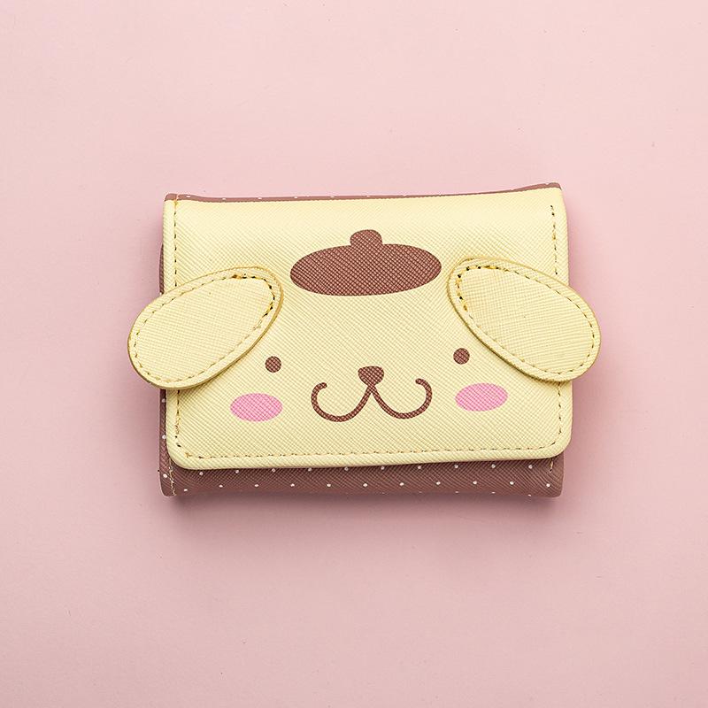 Cartoon cute girly face-shaped wallet card holder short wallet coin purse coin storage bag