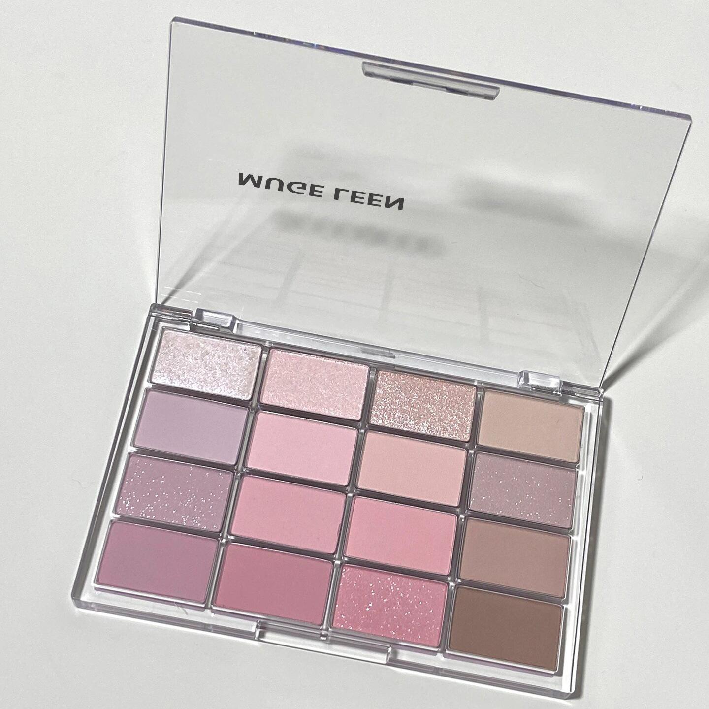 Mugeleen Awakening Sixteen Color Eyeshadow Matte Pearlescent Fine Shimmer Low Saturation Earth Color Daily Korean Eyeshadow Palette
