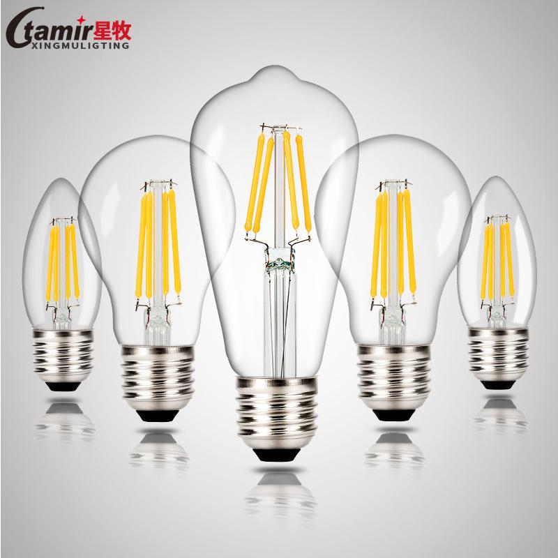 Edison Led Filament Light Bulb Tungsten Filament Retro E27 Screw Base Led Energy-Saving Bulb Manufacturer Smart Home Lighting