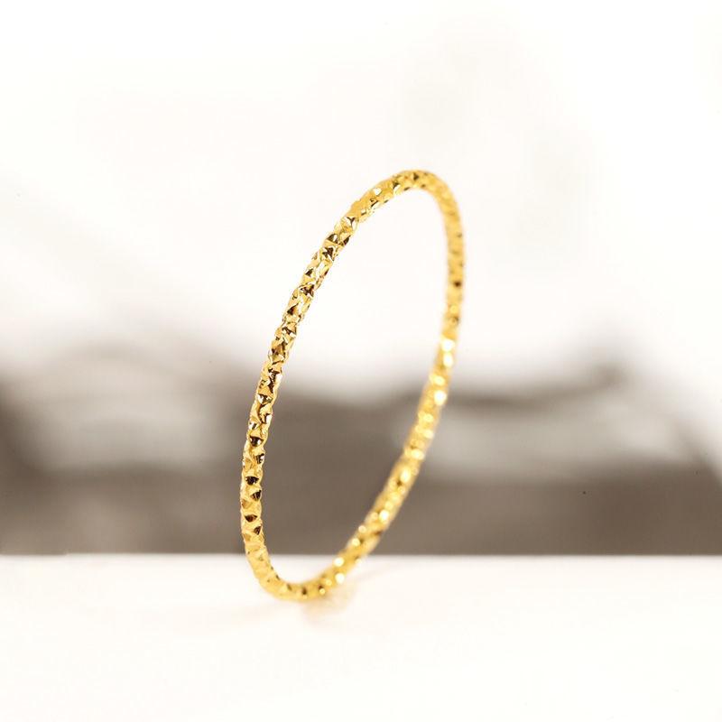 Plain ring star ring female fashion personality ins niche design titanium steel minimalist tail ring 1mm starry ring