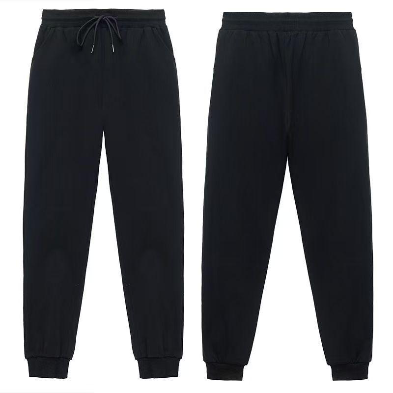 2026 Autumn/Winter Cotton Men's Casual Sweatpants Knitted Terry Jogger Pants Trendy Sports Solid Color Pants Wholesale
