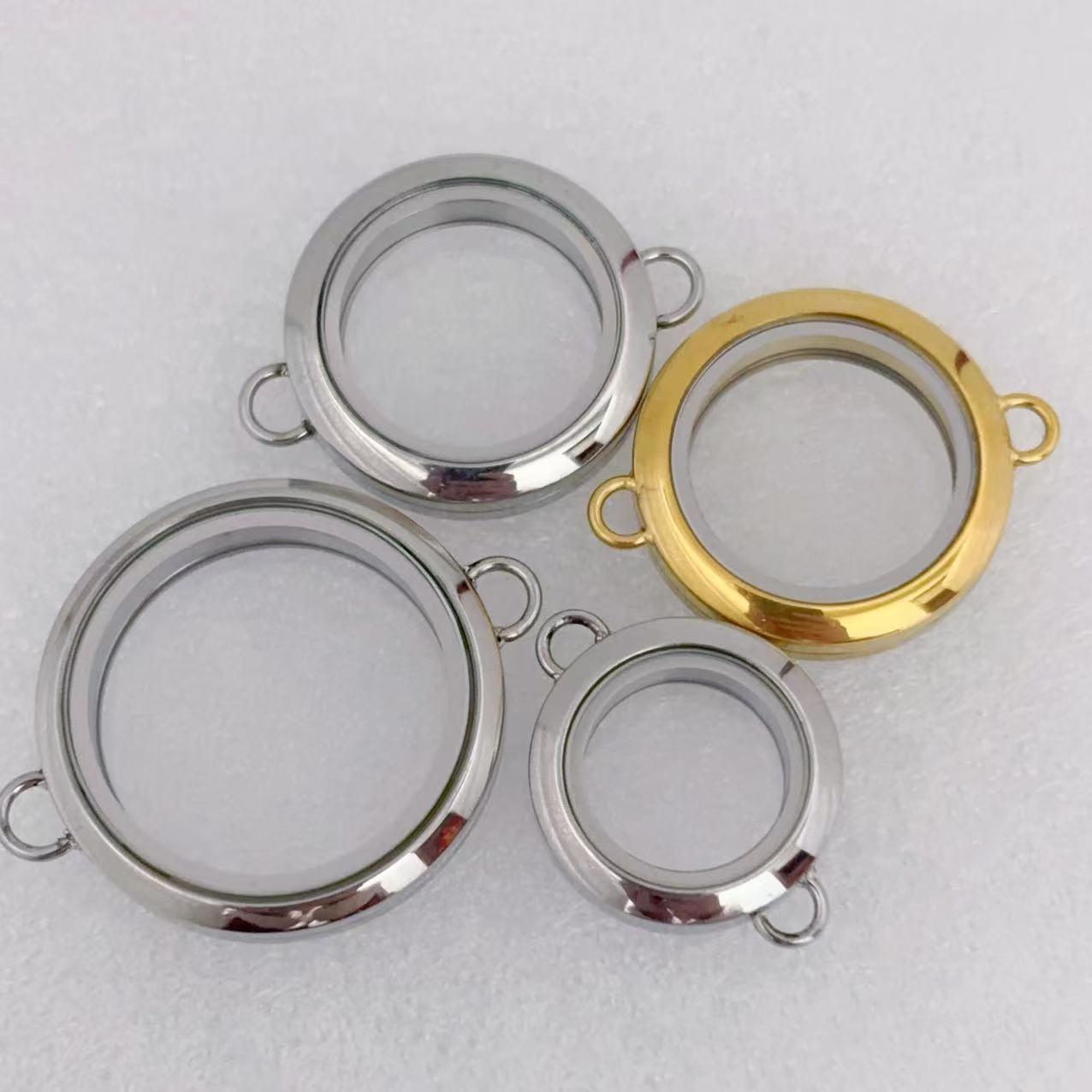 Binaural gawu box stainless steel small thangka cinnabar bottle pendant phase box bracelet hollow round photo frame bracelet can be played