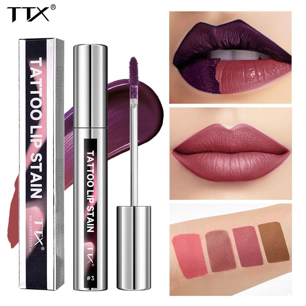 Tiktok Cross-Border Peel-Off Lip Glaze Velvet Matte Non-Fading Non-Stick Cup Peel-Off Lip Gloss English Version Can Be Labeled