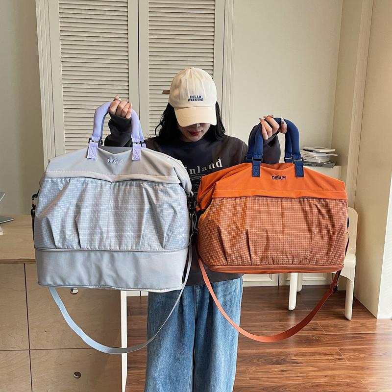 Lazy Style Lightweight Travel Large Bag, Trolley Bag for Going Out, Expandable Gym Bag, Dry and Wet Separation Luggage Bag, Maternity Bag