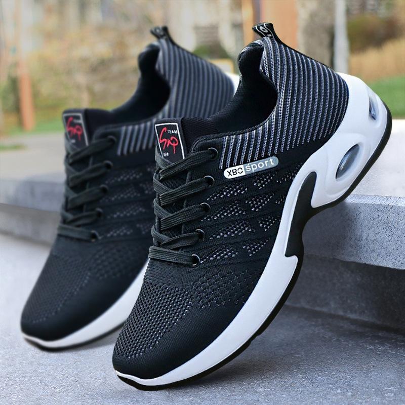 Men's Shoes 2026 Spring Model Cross-Border Dropshipping Men's Lace-Up Running Shoes Large Size Sports Shoes Thick-Soled Height-Increasing Casual Shoes