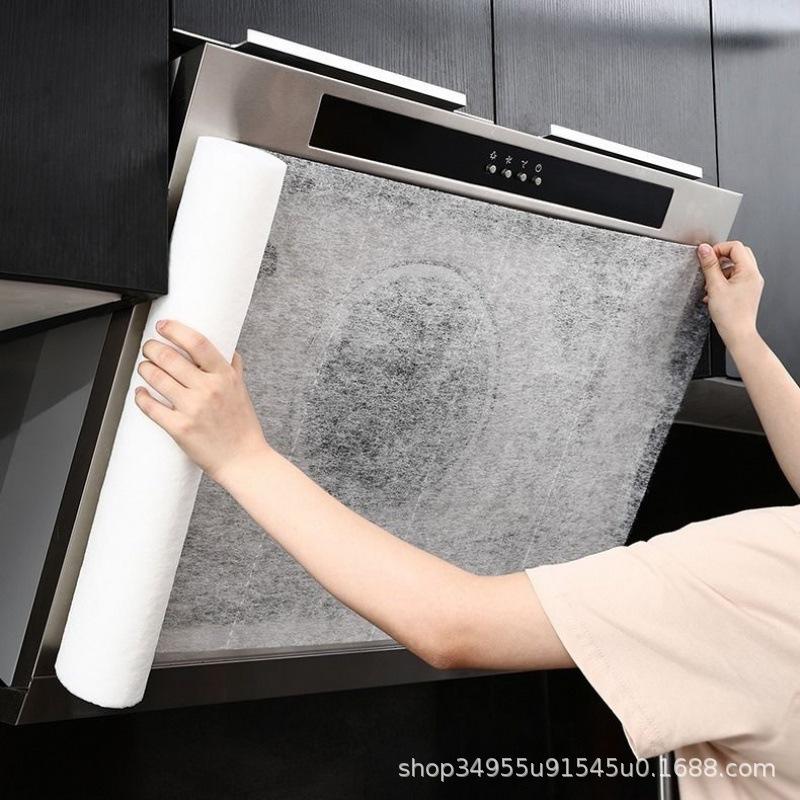 Kitchen range hood oil-proof cover oil-absorbing film Japanese oil-absorbing paper filter disposable side oil-absorbing Cotton