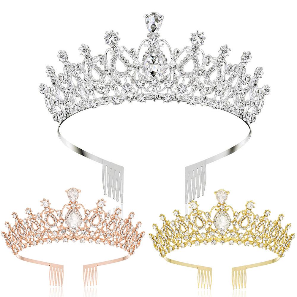 Popular European and American crystal bridal wedding evening headpiece, wedding headband, hair accessory, performance tiara, car show crown