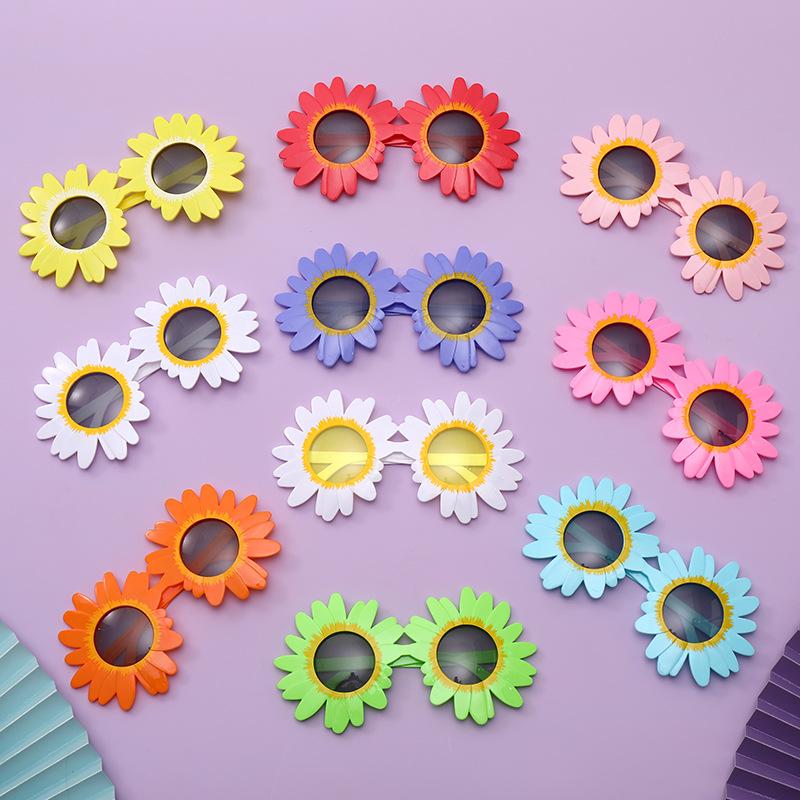 Sunflower Glasses Funny Kidsren Girls Boys Photo Props Sunflower Daisy Sunglasses Birthday Creative Party