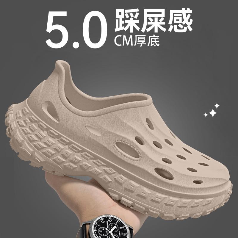 All-Inclusive Clogs for Men, Summer Outdoor Wear, Comfortable Sports Closed-Toe Sandals, Men's Outdoor Non-Slip Wear-Resistant Beach Shoes