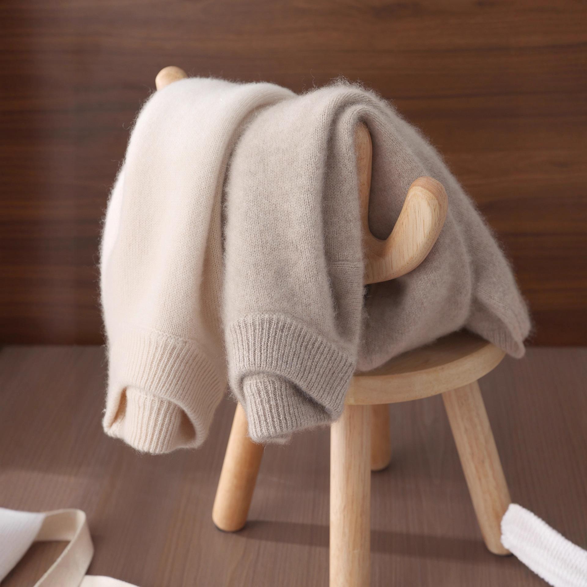 Boys' Sweaters, Autumn and Winter Cashmere Sweaters, Kidsren's Korean-Style Half-Turtle Collar Pullover Bottoming Knitwear, Baby Cashmere Kidsren's Clothing