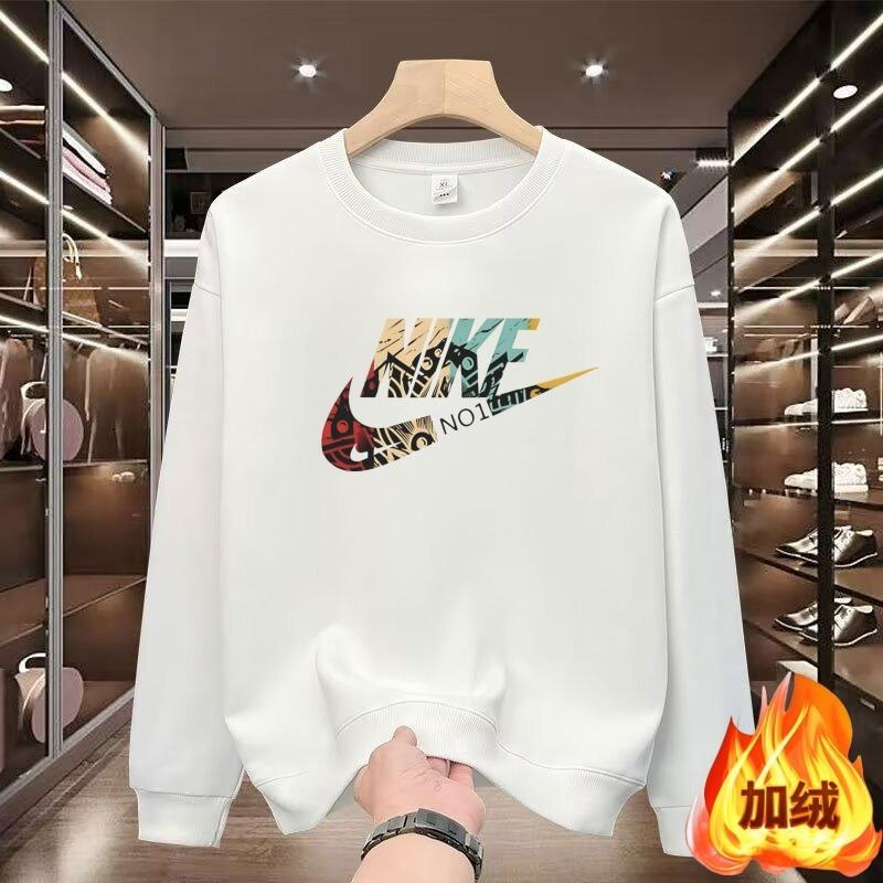 Outlet Clearance Autumn and Winter Sweatshirts for Men New Casual Loose Cotton Tops Autumn Fashion Long-Sleeved Bottoming Shirts