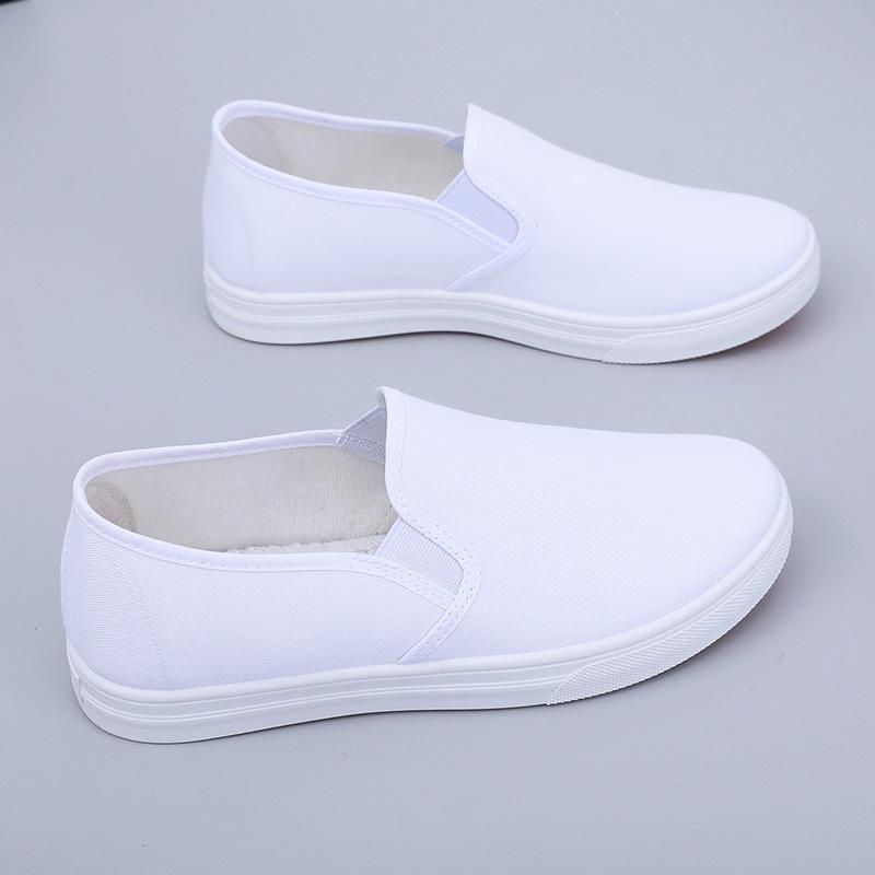 Nurse Shoes Women's White Flats Non-Slip Casual Shoes Light and Comfortable Beauty Shoes Small White Shoes Flats Old Beijing Cloth Shoes